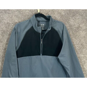 Adidas Sweatshirt Mens Medium Gray Fleece Lined Climawarm Golf‎ 1/4 Zip NWT